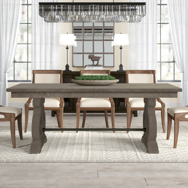Laurel Foundry Modern Farmhouse Horncastle Extendable Solid Wood Top